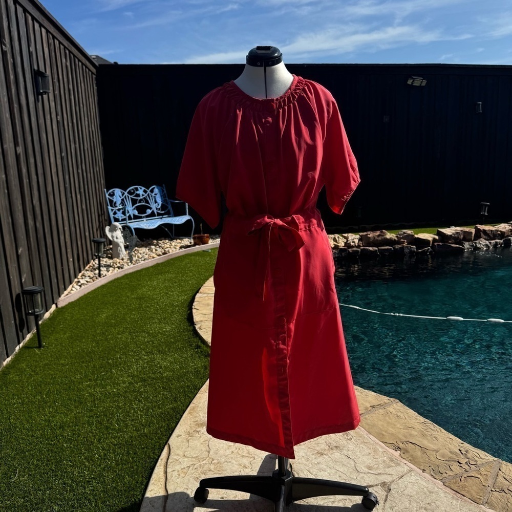 Prologue Coral Midi Dress with Dolman Sleeves - Picture 6 of 12